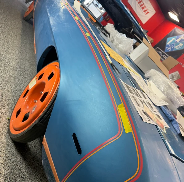 Preparation for pinstripe modified paint job on classic chavelle soon to be painted